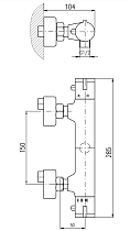 Смеситель для душа Rav Slezak Termostatic TRM80.5CMATC черный матовый