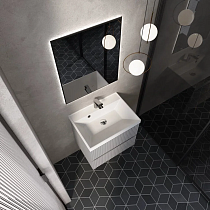 Тумба с раковиной AQUAme S1 60 см серый