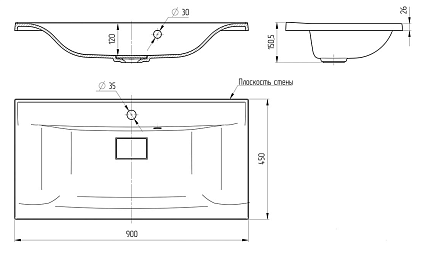 Тумба с раковиной Vincea Mia 90 см (под раковину VCB-3M900)