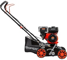 Аэратор-скарификатор SKIPER AS400 шир 40 см, 8 лс, 8 уров.обработки, ручн.привод, травосб.45 см 00-00026513