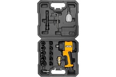 Пневмогайковерт ударный JCB &quot;Compact&quot; в облегченном корпусе с реверсом и регулировкой усилия 1/2&quot; с насадками JCB-RP9515 KIT(58331)