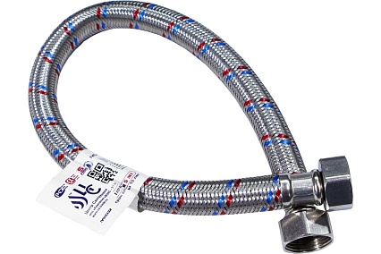 Гибкая подводка для воды ЦС ГИГАНТ 19, 3/4”Г х 3/4"Г L-150 см, штука ГП002088
