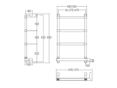 Полотенцесушитель электрический Margaroli Sole 470-542-4 хром