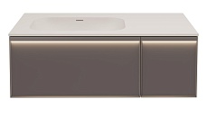 Тумба с раковиной Vincea Elise 100 см левая, серый матовый