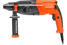 Перфоратор Patriot RH 263 SDS+, мощность 880 Вт, 2.9 Дж, 3 режима работы, макс.диаметр 26 мм, глубиномер, кейс 140301324
