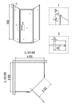 Душевой уголок Niagara Nova NG-6405-08 90x90 прозрачный, золото