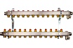 Комплект коллекторов Danfoss SSM-12 с кронштейнами для 12 контуров 088U0982