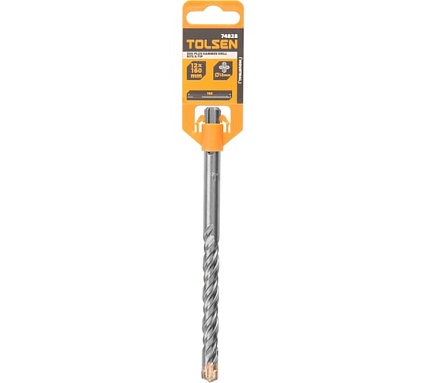 Бур по бетону Industrial SDS Plus, 12x160 мм, напайки TCT, X-Tip TOLSEN 74828