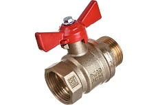 Шаровой для воды Valfex 1" ВР/НР ручка-бабочка, латунный 11Б27фт1М VF.218.LB1.100.Bir
