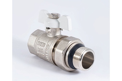 Шаровой кран PROFACTOR PF STANDARD с полусгоном, с уплотнением, в/н, ручка бабочка, 3/4 дюйма PF UBV 325 UR