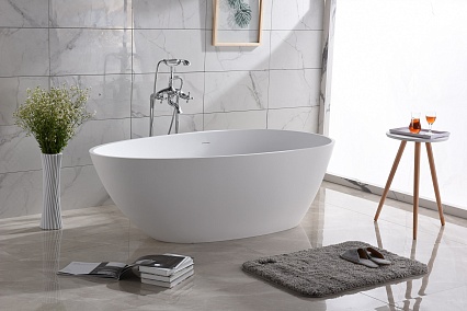 Ванна из искусственного камня Timo Rali RALI1500 150x78 см белый матовый