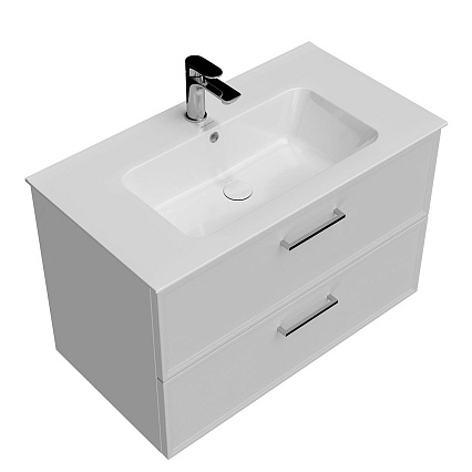 Мебель для ванной Kerama Marazzi Piano Classic 85 см 2 ящика, ясень белый матовый
