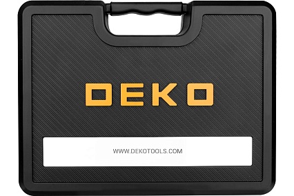 Аккумуляторная дрель-шуруповерт Deko DKCD20FU-Li в кейсе + набор 63 инструмента для дома, 20В, 2х2.0Ач (2024) 063-4093