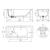 Ванна из литьевого мрамора Salini Orlando Kit S-Sense 180x80 102112M встраиваемая, белый матовый