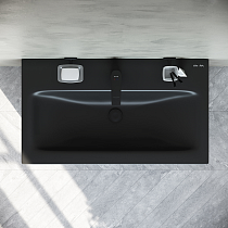 Мебель для ванной Am.Pm Gem 75 см подвесная 2 ящика черный матовый