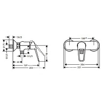 Смеситель для душа Hansgrohe Novus Loop 71360000