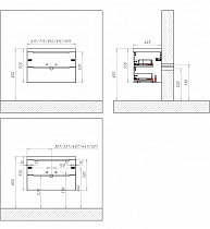 Мебель для ванной BelBagno Etna 100x46x50 см Rovere Bianco