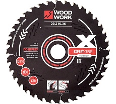 Диск пильный Эксперт 210x2.4/1.6x30 мм, Z=36 мм, A=18° WOODWORK 29.210.36