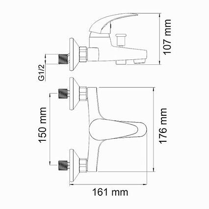 Смеситель для ванны WasserKRAFT Isen 2601