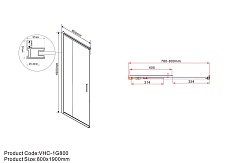 Душевой уголок Vincea Garda VSS-1G8012CGB 120x80 черный, тонированный