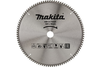 Диск пильный для алюминия (305x30x2.8/2 мм; 100T) Makita D-73025