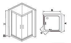 Душевой уголок RGW Hotel HO-31 90x90