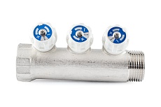 Коллектор с регулировочными вентилями PROFACTOR в/н 1&quot;х3 вых 16 цанга PF MVP 269.3C