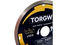 Алмазный диск ультра тонкий HOT PRESS 125х1х22.23 мм TORGWIN T842360
