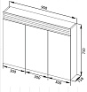Зеркальный шкаф De Aqua Эколь 90 см, с подсветкой, белый