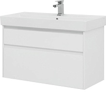 Мебель для ванной Aquanet Nova Lite 100 см, 2 ящика белый глянец