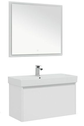 Тумба с раковиной Aquanet Nova Lite 90 см, 1 ящик