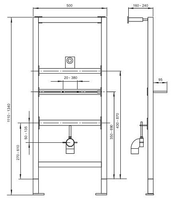 Инсталляция для раковины Winkiel WIW400.0.0.0.0.0