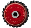 Кордщетка чашечная P.I.T. 100x0,5мм, стальная крученая проволока, резьба M14 APLS12-R100