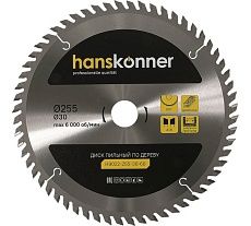 Диск пильный 255х30 мм, 60Z Hanskonner H9022-255-30-60