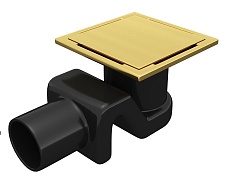 Трап для душа RGW Drain Leo-02-10Gb 10x10 см брашированное золото 60210210-06