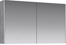 Зеркальный шкаф Aqwella 5 stars Mobi 100 см, бетон светлый