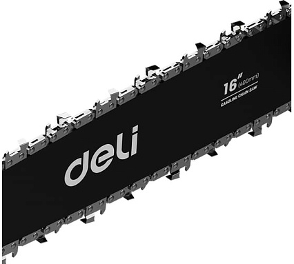 Бензопила цепная Deli (2300Вт/ 3,1 л.с, шина 45см, двигатель 45 см3) DE-LJ18-1 145422