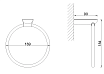 Вешалка для полотенец Rush Luson LU16510 кольцо