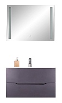 Мебель для ванной Orange Line 100 см графит матовый