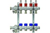 Коллекторная группа ELSEN 1", 4 контура, размер отвода-3/4", нержавеющая сталь EMi03.04