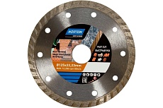 Алмазный диск с турбированной кромкой 125x22.2, общестроительные материалы NORTON 70184603362