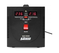Стабилизатор напряжения Powerman 1ф 2 кВА AVS 2000 D Black 6028664