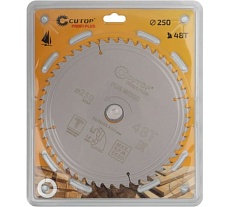 Диск пильный с тефлоновым покрытием по дереву Profi plus 250x1.8/2.6x32/30/25.4/20 мм, 48Т CUTOP 75-25048Т