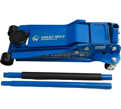 Низкопрофильный гидравлический подкатной домкрат Great Wolf 3,5 т, 95-552 мм GW-035