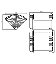 Полка Lemark Jasmine LM6682ORB угловая, черная бронза