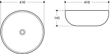 Раковина Art&Max AM-109-MB 41 см черный