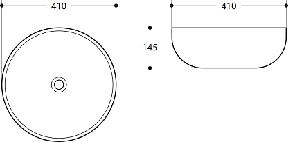 Раковина Art&Max AM-109-MB 41 см черный