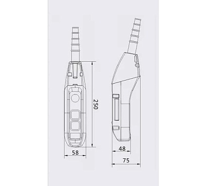 Пульт управления OCALIFT 2 кнопки М5 2 скорости, стоп, ключ, IP55 TNHA1-61FYS