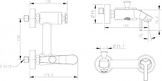 Смеситель для ванны Bravat Waterfall F673107BM-01 черный матовый