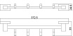 Крючок Belz B90215-4, планка 4 крючка, хром